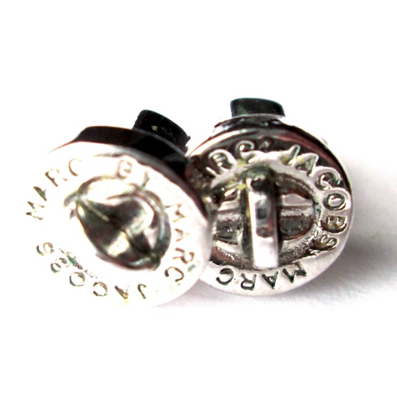 🔩 Marc by Marc Jacobs Adorable Vintage Silver Turn-Lock Turnlock Stud Earrings - Picture 3 of 11